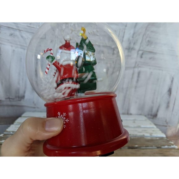 Gemmy Xmas mini snow globe lights sound - Picture 3 of 6